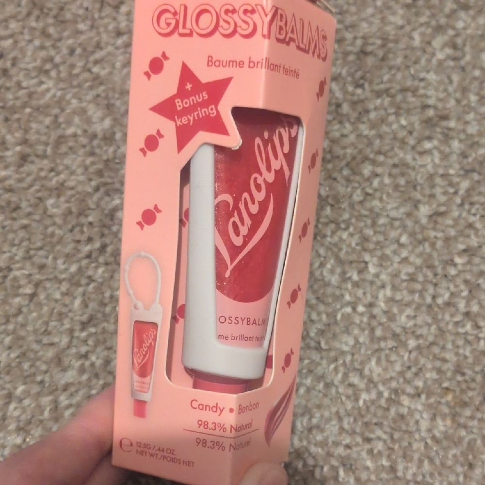 Lanolips Vanilla Hand Cream and Candy Glossy Lip Balm Set With Keychain - Picture 4 of 4